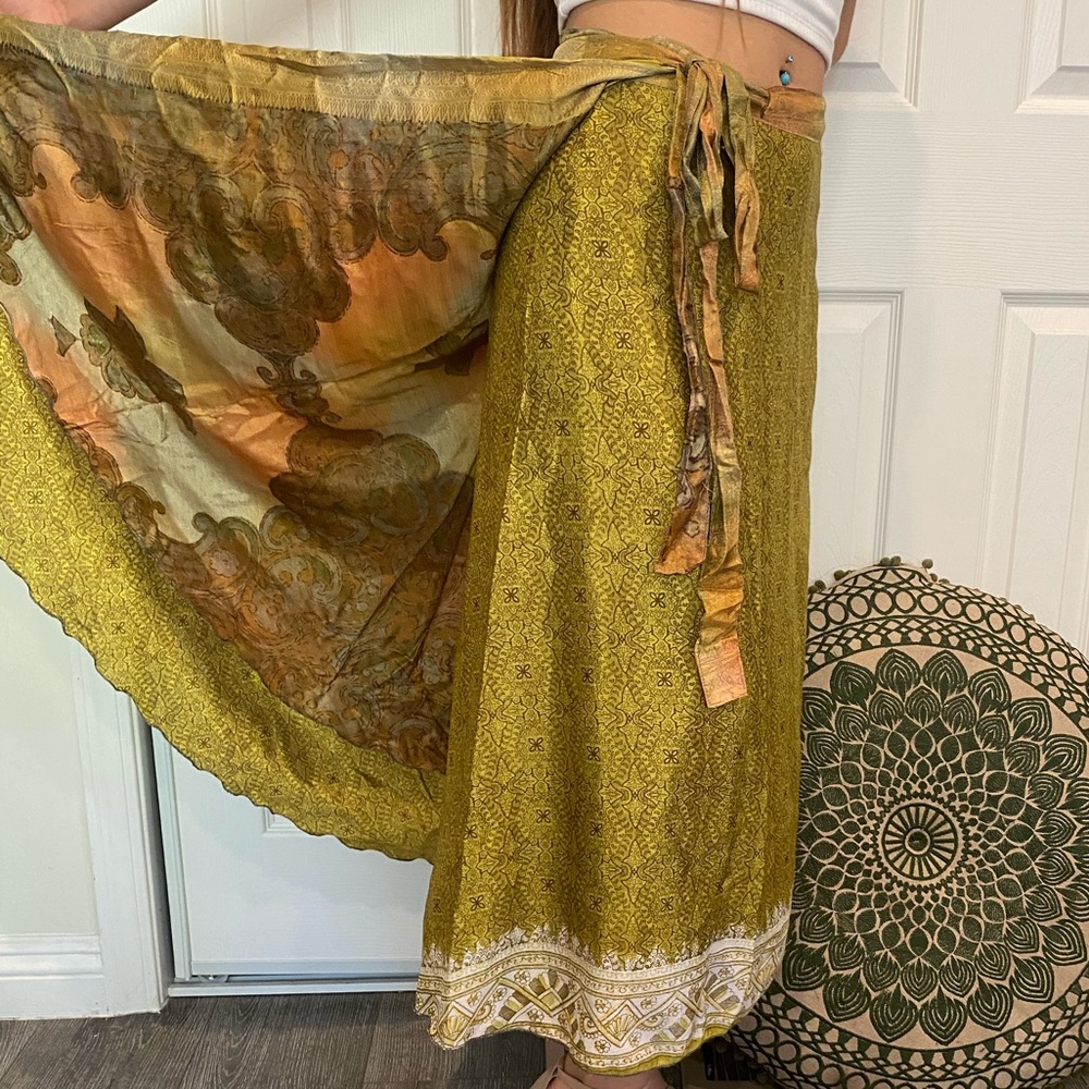 Hand made reversible skirt, adjustable. One size - Picture 1 of 5